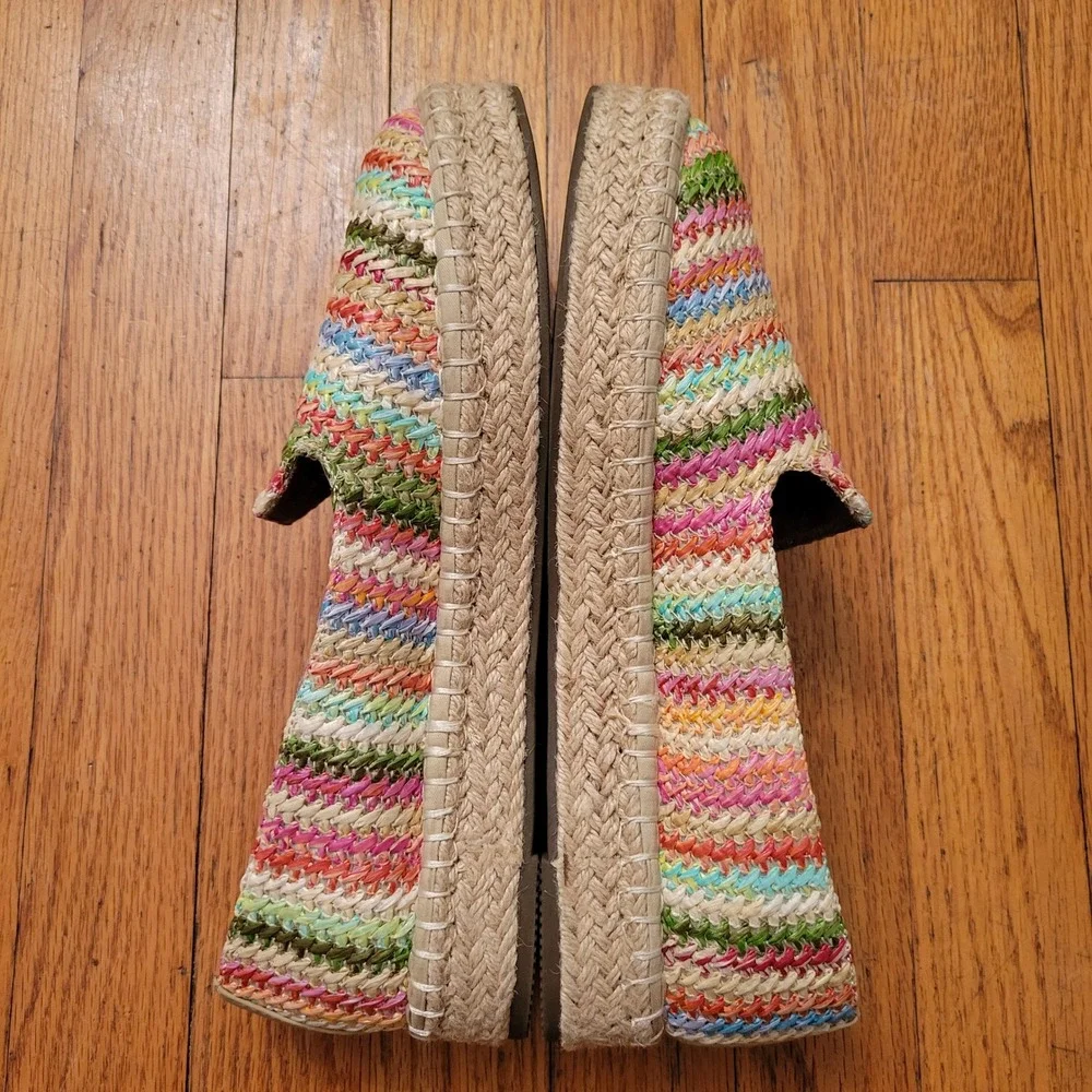 Joie Multicolor Woven Espadrille Flats 9M CARA Summer Beach Shoes Comfort